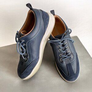Vionic Nyla Leather & Suede Casual Navy Shoes Sz 10